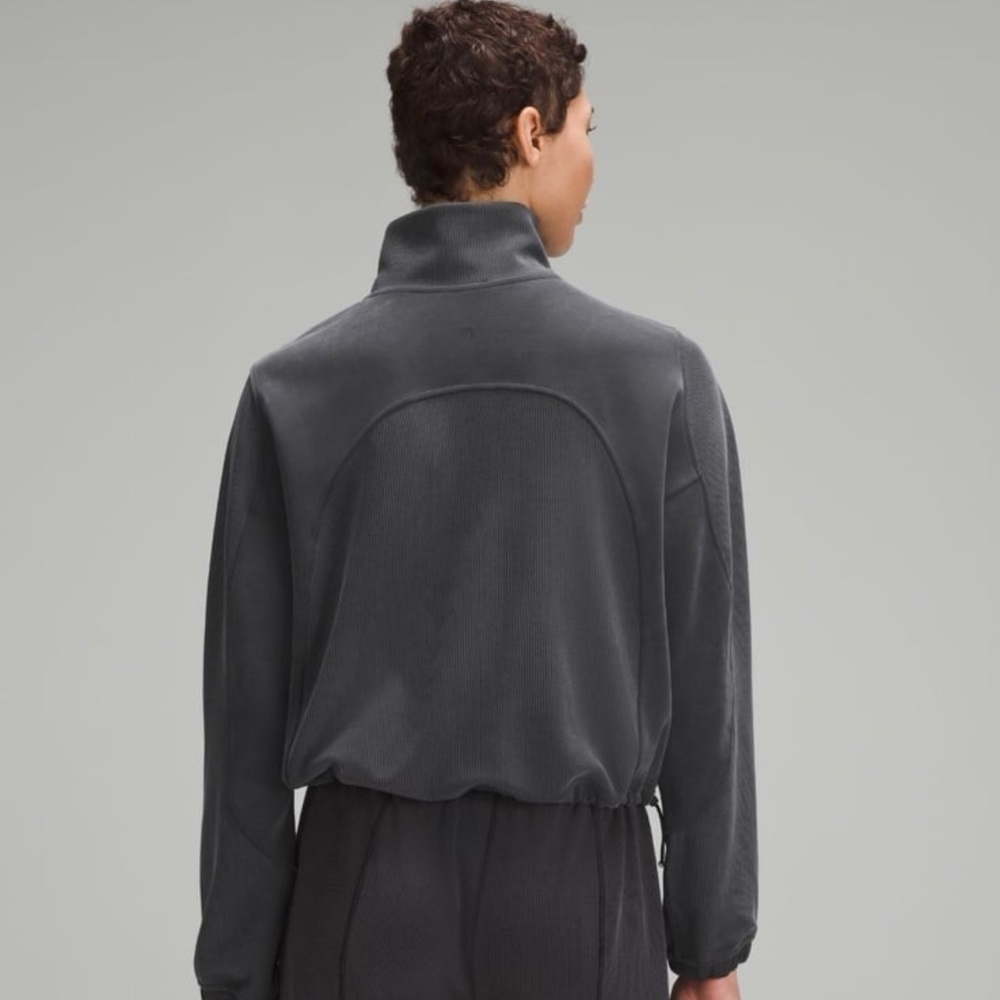 Lululemon Brushed Softstreme Ribbed Half Zip size 10 - Picture 2 of 6